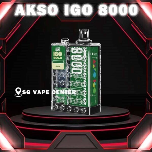 AKSO IGO 8000 DISPOSABLE - SG VAPE CENTER Akso IGO 8000 Disposable Vape Ready stock in our sg singapore store online shop. This Kit is a high-capacity device designed for an extended vaping experience.Beside, the device comes pre-filled with 15ml of e-liquid, which is available in a range of delicious flavors and nicotine strengths. Akso IGO Vape features an ergonomic design that is comfortable to hold and use. It mouthpiece is designed to enhance the vaping experience, and the device is draw activated, making it easy to use. Akso IGO 8000 puffs disposable is portable, making it easy to carry in a pocket .Its compact design does not compromise on performance, deliver smooth vapor production with every puff. Specification : Puff : 8000 Puffs Volume : 15ML Flavour Charging : Rechargeable with Type C Coil : Mesh Coil Fully Charged Time : 20mins Nicotine Strength : 5% ⚠️AKSO IGO 8000 FLAVOUR LINE UP⚠️ Aloe Grape Apple Yakult Blackcurrant Ice Caramel Cookies Caramel Mocha Freezy Cola Guava Honeydew Lychee Rose Mango Ice Mango Peach Mix Berries Nutty Tobacco Passion Fruit Yakult Rootbeer Rootbeer Float Strawberry Cheese Strawberry Ice Cream Strawberry Kiwi Strawberry Yakult Vanilla Milk Watermelon Ice Yakult Coffee Hazelnut Creme Brulee SG VAPE COD SAME DAY DELIVERY , CASH ON DELIVERY ONLY. TAKE BULK ORDER /MORE ORDER PLS CONTACT ME :  SGVAPECENTER VIEW OUR DAILY NEWS INFORMATION VAPE : TELEGRAM CHANNEL