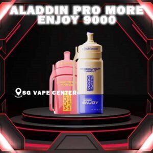 ALADDIN PRO ENJOY MORE 9000 DISPOSABLE - VAPE SINGAPORE SG COD The Aladdin pro enjoy more 9000 Puffs Ready stock in our sg singapore store online shop. Discover ALADDIN PRO MORE ENJOY 9000 Puffs Disposable is a brand new design vape from Aladdin Pro feature with swappable cartridge in different color design and super yummy flavors! It include 1 cartridge and 1 device, providing everything you need to get started. When the cartridge is finish, simply replace it with a new cartridge, reusing the existing battery to save costs. It come with 9000 Puffs and variety of flavors to choose, each flavor are unique with different taste. It satisfy your sweet cravings without the minty taste. Specification : Nicotine : 50mg (5%) Approx : 9000 puffs Capacity : 18ml Adjustable Airflow Rechargeable Battery 650mAh Charging Port: Type-C ⚠️ALADDIN PRO MORE ENJOY 9000 STARTER KIT FLAVOUR⚠️ Mango Lychee Watermelon Strawberry Ice Cream Mango Peach Ribena Mango Yakolt Passionfruit Yakolt Watermelon Candy Yakult Mango Watermelon Sirap Bandung Strawberry Kiwi Strawberry Mango Lychee Watermelon Mango Milk Strawberry Candy Strawberry Blackcurrant Lemon Candy Strawberry kiwi Candy ⚠️ALADDIN PRO MORE ENJOY 9000 PREFILLED FLAVOUR⚠️ Mango Yakult Passion Fruit Yakult Double Mango Candy Strawberry Grape Rootbeer Energy Drink Sirap Bandung Lychee Strawberry Chocolate Milk Candy SG VAPE COD SAME DAY DELIVERY , CASH ON DELIVERY ONLY. TAKE BULK ORDER /MORE ORDER PLS CONTACT ME :  SGVAPECENTER VIEW OUR DAILY NEWS INFORMATION VAPE : TELEGRAM CHANNEL