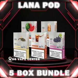 5 BOX LANA POD FLAVOUR - SG VAPE CENTER The 5 BOX LANA FLAVOUR POD Vape Package include : Get 5 boxes of LANA Pod with amazing price! 1 Box 3pcs, Total 15pcs FREE DELIVERY Lana Prefilled Pod Product Introduction The Vape pod uses transparent plastic as the oil storage tank, uses high-quality ceramic cores, has the best oil sealing technology, and uses high-quality filter cotton to ensure the cleanliness of the lana pod. Each flavour is pre-filled with 2.5ml e-cigarette liquid capacity and the individual Lana flavour reach 600PUFFS, satisfying most people's needs. Whether you are a consumer or an agent, Lana Pod can give you the price you want. Specifications : Pod capacity : 2.5ml Nicotine Strength : 3% (30mg) Pods Per Box : 3 Pods ⚠️LANA POD COMPATIBLE DEVICE WITH⚠️ DARK RIDER 3S DEVICE DD TOUCH DEVICE DD CUBE DEVICE LANA DEVICE INSTAR DEVICE RELX CLASSIC DEVICE SP2 BLITZ DEVICE SP2 LEGEND DEVICE SP2 M SERIES DEVICE WUUZ DEVICE ZEUZ DEVICE ⚠️LANA POD FLAVOUR LINE UP⚠️ Berry Blast Berry Grapefruit BlueBerry Ice Cantaloupe Cold Coke Cranberry Juice Juicy Grape Guava Iced Coffee Iced Tea Jasmine Long Jing Kiwi Blend Skittles Lush Ice Watermelon Iced Lychee Iced Mango Mango Milkshake Mango Passion Fruit Mineral Water Mung Bean Oolong Tea Orange Ice Passion Fruit Peach Grape Banana Peppermint Pineapple Popsicle Icy Slush Red Wine Root Beer Sour Apple Strawberry Milk Strawberry Watermelon Surfing Lemon Sweet Peach Taro Ice Cream Tie Guan Yin SG VAPE COD SAME DAY DELIVERY , CASH ON DELIVERY ONLY. TAKE BULK ORDER /MORE ORDER PLS CONTACT ME :  SGVAPECENTER VIEW OUR DAILY NEWS INFORMATION VAPE : TELEGRAM CHANNEL