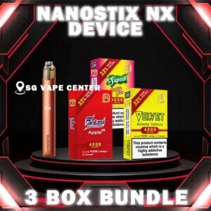 NANOSTIX DEVICE BUNDLE 130 - SG VAPE CENTER SINGAPORE The NANOSTIX DEVICE BUNDLE 130 Package include : 1 Pcs x NANOSTIX NX V3 Device 3 Boxes NANOSTIX NEO V2 Pods (Per Box 4pcs) FREE DELIVERY NANOSTIX NX V3 DEVICE Ready stock in Vape Singapore , All brand new and upgraded version of NanoSTIX! NanoSTIX NX device is powered with LED power indicator, USB Type-C fast charging and now with better airflow. NanoSTIX NX V3 is a revolutionary closed pod system featuring load and go NanoPOD, minus the harmful tar and chemicals of cigarettes’ that offers a healthier, more economical alternative to smoking. The device is lightweight and made of stainless steel casing with more slick design for better grip and more stylish. Designed without the mess of refill tanks. Simply insert the NanoPOD pod cartridge into the device and you’re ready to vape right away. The NANOSTIX NX V3 DEVICE Compatible Pod with : Sera Pod , Nanostix Neo Pod . Features: Stainless Steel Body Built-in Battery 300mAh LED Power Indicator Resistance: 2.0ohm ⚠️NANOSTIX V2 POD FLAVOUR LINE UP⚠️ Apple Banana Vanilla Bubblegum Butterscotch Cream Coffee Grape Ice Grapple Guava Hazelnut Coffee Honeydew Jackfruit Kiwi Rockmelon Lemonade Ice Lychee Mango Ice Mix Creamy Pod Mix Fruity Pod Orange Ice Popcorn Caramel Strawberry Apple Strawberry Vanilla Tobacco Classic Tobacco Menthol Velvet Butter Cake SG VAPE COD SAME DAY DELIVERY , CASH ON DELIVERY ONLY. TAKE BULK ORDER /MORE ORDER PLS CONTACT ME :  SGVAPECENTER VIEW OUR DAILY NEWS INFORMATION VAPE : TELEGRAM CHANNEL