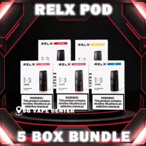 5 X RELX CLASSIC POD – SG VAPE CENTER SINGAPORE Package Include : 5 X RELX POD Flavour SG vape singapore Bundle Free Delivery The RELX POD Flavour Ready stock in our sg singapore store online shop for same day delivery.  is including 3 pods in per box of Classic First Gen Relx. RELXPods: The Perfect Pod Vapes to Savor Your Favorite Flavor Vapor pods, or e-liquid pods, are the fuel for a vape pen. Each pod contains a mixture of ncotine concentrate, flavoring, and other ingredients that elevates the vaping experience. A vape pen turns this cocktail into vapor by atomizing it through its heating coil. Without a vape pod, an electric cigarette is just a piece of hardware. RELXPods transform regular pods into flavor sensations unlike any other pod vapes for sale. Here’s how our pods elevate the vaping experience at any time of the day. About the package: You may receive a different version of packaging (Chinese/English) of Relx. But we guarantee that they are all genuine, please scans the security code to identify authenticity. Both Chinese and English packaging products are from Relx, and the quality and flavour are exactly the same. Chinese packaging is exclusively for the Asian market, but when the stock of English packaging is insufficient, we may send you Chinese packaging products. Specifications : Nicotine Strength : 3% - 5% Capacity Equivalent: 3 Packs of Cigarettes Pod E-liquid Capacity: 2 ml Pod Longevity: 650 Puffs ⚠️RELX CLASSIC POD COMPATIBLE DEVICE WITH⚠️ Dark Rider 3s Device DD Cube Device DD Touch Device Instar Device Kizz Device Relx Classic Device Sp2 Blitz Device Sp2 Legend Device Sp2 M Series Device ⚠️RELX CLASSIC POD FLAVOUR LINE UP⚠️ Classic Tobacco 5% Cool Mint 5% Coke Grape Green Bean Honeydew Icy Slush Passion Fruit Peach Oolong Watermelon Strawberry Burst Jasmine Green Tea Tie Guan Yin Tea Green Grape Ice Longjing Ice Tea SG VAPE COD SAME DAY DELIVERY , CASH ON DELIVERY ONLY. TAKE BULK ORDER /MORE ORDER PLS CONTACT ME :  SGVAPECENTER VIEW OUR DAILY NEWS INFORMATION VAPE : TELEGRAM CHANNEL