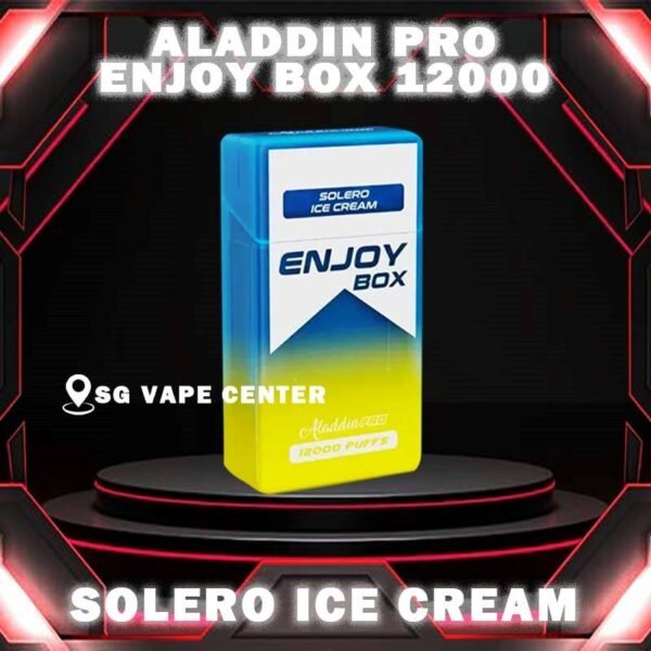 ALADDIN PRO ENJOY BOX 12000 DISPOSABLE - VAPE SINGAPORE SG COD Discover the latest Aladdin Pro Enjoy Box 12000 Puffs Disposable ! Design in a sleek cigarette-box-style design with a cap for mouthpiece protection! Enjoy 15 delightful flavors with 12K smooth puffs, each bursting with sweet perfection! The Aladdin Pro 12k New Vape in our Vape Singapore Ready Stock , get it now with us and same day delivery ! Enjoy delicious vaping experience . Specification : Nicotine : 50mg (5%) Approx : 12000 puffs Rechargeable Battery 650mAh Charging Port: Type-C ⚠️ALADDIN PRO ENJOY BOX 12000 FLAVOUR LINE UP⚠️ Energy Drink Guava Hazelnut Coffee Strawberry Mango Honeydew Sirap Bandung Strawberry Blackcurrant Mango Strawberry Kiwi Yakult Strawberry Grape Double Mango Candy Honeydew Yakult Mango Yakult Mango Peach Sour Bubblegum Solero Lime Gummy Bear Grape Lychee Grape Bubblegum Mixed Bubblegum Mango Bubblegum Sakura Grape Strawberry Bubblegum Solero Yakult Solero Ice Cream White Coffee SG VAPE COD SAME DAY DELIVERY , CASH ON DELIVERY ONLY. TAKE BULK ORDER /MORE ORDER PLS CONTACT ME :  SGVAPECENTER VIEW OUR DAILY NEWS INFORMATION VAPE : TELEGRAM CHANNEL