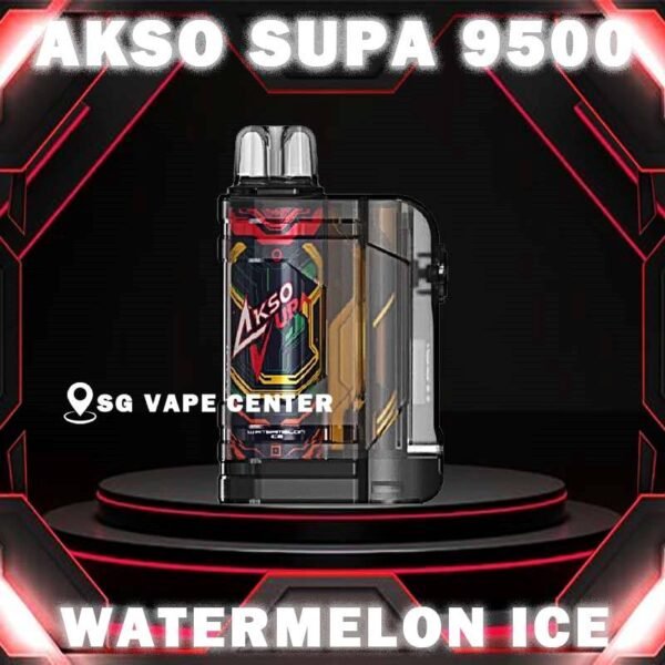 AKSO SUPA 9500 DISPOSABLE - SG VAPE CENTER Akso supa 9500 Disposable is new era disposable vape device. It has child lock mode function, smart screen indicator to show battery percentage and high power boost button. The child lock mode can make sure children wont use the device accidentally. Futhermore, the high power boost button can bring more smoke feeling to SG vape users. Get ur akso supa now at SG VAPE CENTER . We provide same day cash on delivery service with 0 deposit! Specification : Nicotine 50mg (5%) Approx. 9500 puffs Capacity 18ml Rechargeable Battery 650mAh Extra Boost Button  Child Lock Safety  ⚠️AKSO SUPA 9500 FLAVOUR LINE UP⚠️ Apple Asam Boi Blackberry Ice Blackcurrant Yakult Creamy Milk Grape Ice Ice Cream Cake Green Grape Lychee Longan Super Ice Mint Taro Ice Cream Mango Yakult Nutty Tobacco Root Beer Solero Strawberry Vanilla Donut Vanilla Latte Watermelon Ice Yakult Guava Asam Melon Gum Strawberry Gum Mango Ice SG VAPE COD SAME DAY DELIVERY , CASH ON DELIVERY ONLY. TAKE BULK ORDER /MORE ORDER PLS CONTACT ME :  SGVAPECENTER VIEW OUR DAILY NEWS INFORMATION VAPE : TELEGRAM CHANNEL