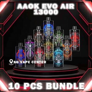 10PCS AAOK EVO AIR 13000 DISPOSABLE - SG VAPE CENTER SINGAPORE The 10PCS AAOK EVO AIR 13000 DISPOSABLE VAPE Package include : Choose 10 Pcs of AAOK 13K Puffs with amazing price ! Free Gift x1 FREE DELIVERY The AAOK EVO AIR 13000 is a disposable Vape Ready stock in our sg singapore store online shop for same day delivery , This device known for its high puff count of 13000 and features such as a Type-C rechargeable port and an 800mAh battery. This device offers a convenient and long-lasting vaping experience, making it popular among vapers who prefer disposables with extended usage times. Discover out signature Apple Pie flavor, alongside popular options like AAOK 13K Banana Vanilla Custard , Grape Apple Ice , Pineapple Colada , Pear Watermelon , Strawberry Vanilla , and Oat Milk . For those craving extra sweetness, you can also enjoy Root Beer or Sirap Bandung flavors. Specification : Nicotine: 5% Puffs: 13000 Puff Battery Capacity: 600mAh Capacity: 17ml Charging Interface: Type-C ⚠️AAOK EVO AIR 13000 AVAILABLE FLAVOUR⚠️ Apple Pie Banana Vanilla Custard Candy Guava Mint Grape Apple Ice Oat Milk Pineapple Colada Pear Watermelon Root Beer Sirap Bandung Strawberry Vanilla SG VAPE COD SAME DAY DELIVERY , CASH ON DELIVERY ONLY. TAKE BULK ORDER /MORE ORDER PLS CONTACT ME :  SGVAPECENTER VIEW OUR DAILY NEWS INFORMATION VAPE : TELEGRAM CHANNEL