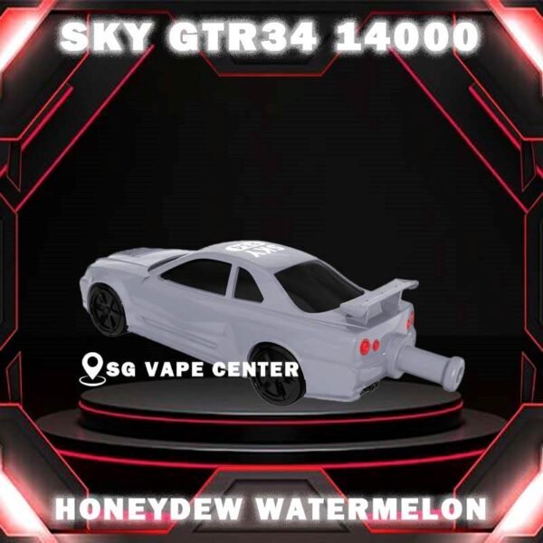 SKY GTR34 14000 DISPOSABLE - VAPE SINGAPORE SG COD The Sky Gtr34 Line 14000 puffs disposable also calling Gtr R34 14k puffs vape ,  drawing inspiration from the iconic NISSAN SKYLINE GTR 34. With an innovative design integrating the car’s exhaust pipe into the inhale mouthpiece, it offers a distinctive and exhilarating vaping experience. Specification : Approx. 14000 Puffs Capacity 25ml Rechargeable Battery 650mAh Charging Port: Type-C ⚠️SKY GTR34 14000 FLAVOUR LINE UP⚠️ Grape Blackcurrant Double Mango Gummy Bear Honeydew Watermelon Lemon Cola Mango Grape Mango Lychee Mix Berries Sour Bubblegum Solero Lime SG VAPE COD SAME DAY DELIVERY , CASH ON DELIVERY ONLY. TAKE BULK ORDER /MORE ORDER PLS CONTACT ME :  SGVAPECENTER VIEW OUR DAILY NEWS INFORMATION VAPE : TELEGRAM CHANNEL