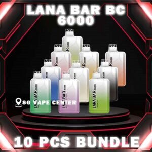 10PCS LANA BAR BC 6000 DISPOSABLE BUNDLE - SG VAPE CENTER SINGAPORE The 10PCS LANA BAR BC 6000 DISPOSABLE BUNDLE Package include : Choose 10 Pcs of LANA BAR BC 6K Puffs with amazing price ! Free Gift x1 FREE DELIVERY The Lana Bar 6000 Puffs Disposable Vape Ready stock in our sg singapore store online shop for same day delivery.This Kit is a signature model from LanaVape. As the top-selling product of Lana Vape, it offers an impressive selection of over 30 distinct flavors, each containing 3% nicotine . Every flavor delivers a cool and slightly sweet taste that’s both invigorating and satisfying. Discover out signature Tie Guan Yin flavor, alongside popular options like Lana bar bc 6k Freezy Watermelon , Freezy Grapple, Watermelon Strawberry, Freezy Lychee, Lemon Cola, and Freezy Lemon Tea. For those craving extra sweetness, you can also enjoy Zesty Sprite or Fizzy 100 Plus flavors. Specification : Puffs : 6000 Nicotine : 3% Battery Capacity : 850mAh Rechargeable E-liquid Capacity : 13ml ⚠️LANA BAR BC 6000 FLAVOUR LINE UP⚠️ Freezy Watermelon Freezy Lychee Lemon Cola Freezy Mango Watermelon Strawberry Peppermint Fizzy 100 Plus Zesty Sprite Freezy Grapple Peach Oolong Freezy Lemon Tea Tie Guan Yin SG VAPE COD SAME DAY DELIVERY , CASH ON DELIVERY ONLY. TAKE BULK ORDER /MORE ORDER PLS CONTACT ME :  SGVAPECENTER VIEW OUR DAILY NEWS INFORMATION VAPE : TELEGRAM CHANNEL