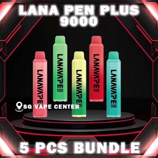 5PCS LANA PEN PLUS 9000 DISPOSABLE BUNDLE - SG VAPE CENTER SINGAPORE The 5PCS LANA PEN PLUS 9000 DISPOSABLE BUNDLE Package include : Choose 5 Pcs of LANA PEN PLUS 9KPuffs with amazing price ! Free Gift x1 FREE DELIVERY The Lana Pen Plus 9000 Puffs ( 9k Puffs ) disposable vape Ready stock in our sg singapore store online shop for same day delivery. This Kit is cool design and it is rechargeable. It contains nicotine salt e-juice and vapes up to 9000 puffs. The Lana Pen Plus 9k Puffs there are many flavours for you to choose from. The rechargeable port at the bottom of the device guarantees you finish the last drop of the e-juice in the tank every time. it is welcome by many vapers due to the vaping taste and the appearance, the LED Flash  will change color when vaping, looks cool too. Specification : Puff: 9000 Puffs E-Liquid Capacity: 15ml Battery Capacity: 650mAh Nicotine Strength: 3% (30mg) Rechargeable: USB Type-C ⚠️LANA PEN PLUS 9000 FLAVOUR LINE UP⚠️ Frozen Lychee Frozen Tie Guan Yin Frozen Super Mint Frozen Strawberry Watermelon Frozen Sea Salt Lemon Frozen Strawberry Kiwi Frozen Passion Fruit Frozen Watermelon Frozen Grape Frozen Bubble Gum Mango Peach Kiwi Passion Fruit Guava Mixed Fruit Strawberry Milk Blue Raspberry Pomegranate Apple Cantaloupe Grape Watermelon Lychee Mint Passion Fruit Pomelo Blackcurrant Mint Taro Ice Cream SG VAPE COD SAME DAY DELIVERY , CASH ON DELIVERY ONLY. TAKE BULK ORDER /MORE ORDER PLS CONTACT ME :  SGVAPECENTER VIEW OUR DAILY NEWS INFORMATION VAPE : TELEGRAM CHANNEL