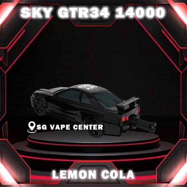 SKY GTR34 14000 DISPOSABLE - VAPE SINGAPORE SG COD The Sky Gtr34 Line 14000 puffs disposable also calling Gtr R34 14k puffs vape ,  drawing inspiration from the iconic NISSAN SKYLINE GTR 34. With an innovative design integrating the car’s exhaust pipe into the inhale mouthpiece, it offers a distinctive and exhilarating vaping experience. Specification : Approx. 14000 Puffs Capacity 25ml Rechargeable Battery 650mAh Charging Port: Type-C ⚠️SKY GTR34 14000 FLAVOUR LINE UP⚠️ Grape Blackcurrant Double Mango Gummy Bear Honeydew Watermelon Lemon Cola Mango Grape Mango Lychee Mix Berries Sour Bubblegum Solero Lime SG VAPE COD SAME DAY DELIVERY , CASH ON DELIVERY ONLY. TAKE BULK ORDER /MORE ORDER PLS CONTACT ME :  SGVAPECENTER VIEW OUR DAILY NEWS INFORMATION VAPE : TELEGRAM CHANNEL