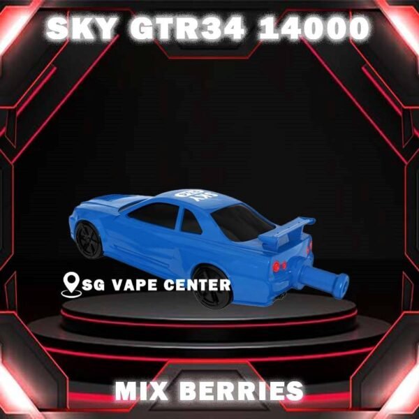 SKY GTR34 14000 DISPOSABLE - VAPE SINGAPORE SG COD The Sky Gtr34 Line 14000 puffs disposable also calling Gtr R34 14k puffs vape ,  drawing inspiration from the iconic NISSAN SKYLINE GTR 34. With an innovative design integrating the car’s exhaust pipe into the inhale mouthpiece, it offers a distinctive and exhilarating vaping experience. Specification : Approx. 14000 Puffs Capacity 25ml Rechargeable Battery 650mAh Charging Port: Type-C ⚠️SKY GTR34 14000 FLAVOUR LINE UP⚠️ Grape Blackcurrant Double Mango Gummy Bear Honeydew Watermelon Lemon Cola Mango Grape Mango Lychee Mix Berries Sour Bubblegum Solero Lime SG VAPE COD SAME DAY DELIVERY , CASH ON DELIVERY ONLY. TAKE BULK ORDER /MORE ORDER PLS CONTACT ME :  SGVAPECENTER VIEW OUR DAILY NEWS INFORMATION VAPE : TELEGRAM CHANNEL