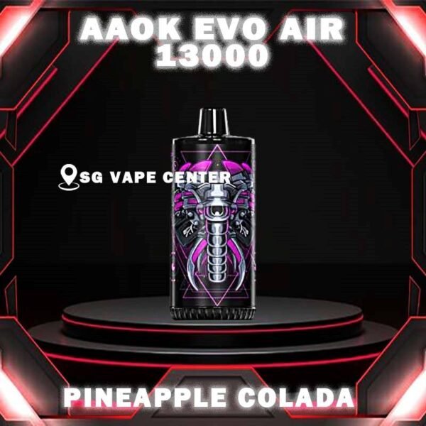 AAOK EVO AIR 13000 DISPOSABLE - VAPE SINGAPORE SG COD The AAOK EVO AIR 13000 is a disposable vaping device known for its high puff count of 13000 and features such as a Type-C rechargeable port and an 800mAh battery. This device offers a convenient and long-lasting vaping experience, making it popular among vapers who prefer disposables with extended usage times. Discover out signature Apple Pie flavor, alongside popular options like AAOK 13K Banana Vanilla Custard , Grape Apple Ice , Pineapple Colada , Pear Watermelon , Strawberry Vanilla , and Oat Milk . For those craving extra sweetness, you can also enjoy Root Beer or Sirap Bandung flavors. Specification : Nicotine: 5% Puffs: 13000 Puff Battery Capacity: 600mAh Capacity: 17ml Charging Interface: Type-C ⚠️AAOK EVO AIR 13000 AVAILABLE FLAVOUR⚠️ Apple Pie Banana Vanilla Custard Candy Guava Mint Grape Apple Ice Oat Milk Pineapple Colada Pear Watermelon Root Beer Sirap Bandung Strawberry Vanilla SG VAPE COD SAME DAY DELIVERY , CASH ON DELIVERY ONLY. TAKE BULK ORDER /MORE ORDER PLS CONTACT ME :  SGVAPECENTER VIEW OUR DAILY NEWS INFORMATION VAPE : TELEGRAM CHANNEL