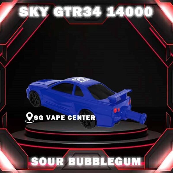 SKY GTR34 14000 DISPOSABLE - VAPE SINGAPORE SG COD The Sky Gtr34 Line 14000 puffs disposable also calling Gtr R34 14k puffs vape ,  drawing inspiration from the iconic NISSAN SKYLINE GTR 34. With an innovative design integrating the car’s exhaust pipe into the inhale mouthpiece, it offers a distinctive and exhilarating vaping experience. Specification : Approx. 14000 Puffs Capacity 25ml Rechargeable Battery 650mAh Charging Port: Type-C ⚠️SKY GTR34 14000 FLAVOUR LINE UP⚠️ Grape Blackcurrant Double Mango Gummy Bear Honeydew Watermelon Lemon Cola Mango Grape Mango Lychee Mix Berries Sour Bubblegum Solero Lime SG VAPE COD SAME DAY DELIVERY , CASH ON DELIVERY ONLY. TAKE BULK ORDER /MORE ORDER PLS CONTACT ME :  SGVAPECENTER VIEW OUR DAILY NEWS INFORMATION VAPE : TELEGRAM CHANNEL