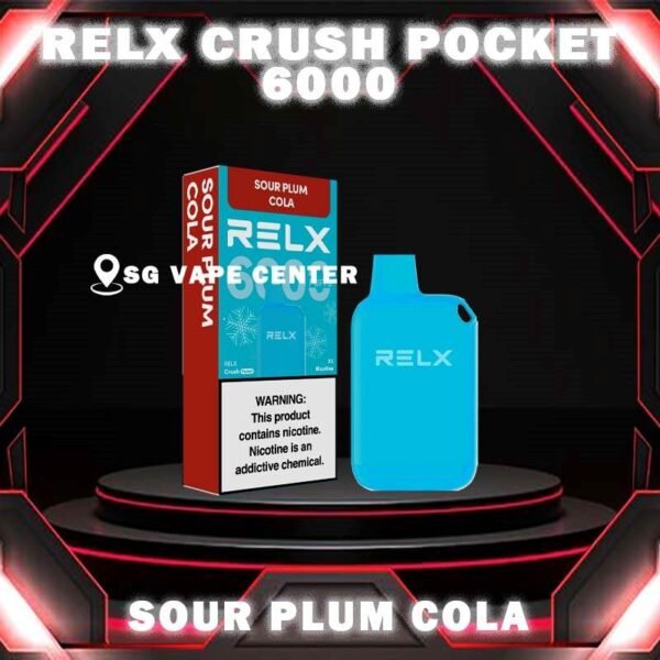 RELX CRUSH POCKET 6000 DISPOSABLE - VAPE SINGAPORE SG COD The RELX Crush Pocket 6000 Puffs Disposable vape offers a refreshing summer experience with its subtle sweetness, strong cooling effect, and moderate richness RELX Pocket features a puff count of up to 6k puffs, an atomizer with a mech coil 2.0, powered by 10W. Equipped with a 470mAh battery, it reaches 80% charge in just 45 minutes. Specifition :  Puffs: 6000 Puff Nicotine Strength : 3% Charging Time : Roughly 30-45min Battery Capacity : Type-C Rechargeable ⚠️RELX CRUSH POCKET 6000 FLAVOUR LINE UP⚠️ LongJing Tea Mint Freeze Peach Oolong Tea Root Beer Sea Salt Lemon Sour Plum Cola TieGuanYin Tea Watermelon Chill SG VAPE COD SAME DAY DELIVERY , CASH ON DELIVERY ONLY. TAKE BULK ORDER /MORE ORDER PLS CONTACT ME :  SGVAPECENTER VIEW OUR DAILY NEWS INFORMATION VAPE : TELEGRAM CHANNEL