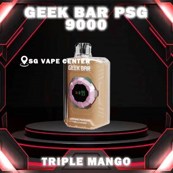 GEEK BAR PSG 9000 DISPOSABLE - VAPE SINGAPORE SG COD Unleash the power of vaping with the GEEK BAR PSG 9000 Puffs Disposable Pod. Experience an astounding capacity of up to 9K puffs, ensuring prolonged enjoyment without the hassle of frequent replacements. Embrace the convenience of its Type C Rechargeable feature, allowing you to recharge and savor your favorite flavors at your convenience. Stay in control and never miss a beat with the Smart Screen Indicator, keeping you updated on both battery and e-liquid levels in real-time. With Adjustable Airflow, tailor your vaping experience to perfection, delivering smooth and flavorful clouds that suit your unique preferences. Elevate your vaping journey today and enjoy unmatched performance, convenience, and satisfaction with the GEEKBAR! Specification : Nicotine Strength: 5% Adjustable Airflow Type-C Rechargeable Smart Screen Indicator for Battery ⚠️GEEK BAR PSG 9000 FLAVOUR LINE UP⚠️ Chocolate Mocha Classic Double Rootbeer Grape Blackcurrant Mango Blackcurrant Mixed Berries Sirup Bandung Strawberry Watermelon Triple Mango Vanilla Cream Puff Watermelon Pear Apple Asam Boi Dewberry Cream Ice Popsicle Juicy Watermelon Honeydew Melon Mango Pineapple Mother’s Milk Strawberry Lemonade Wild Berry Ice Pomegranate Plum Lychee Berry Pineapple Honeydew SG VAPE COD SAME DAY DELIVERY , CASH ON DELIVERY ONLY. TAKE BULK ORDER /MORE ORDER PLS CONTACT ME :  SGVAPECENTER VIEW OUR DAILY NEWS INFORMATION VAPE : TELEGRAM CHANNEL