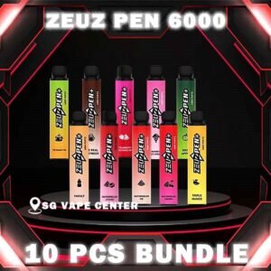 10PCS ZEUZ PEN 6000 DISPOSABLE BUNDLE - SG VAPE CENTER SINGAPORE The 10PCS ZEUZ PEN 6000 DISPOSABLE BUNDLE Package include : Choose 10 Pcs of ZEUZ PEN 6K Puffs with amazing price ! Free Gift x1 FREE DELIVERY Zeuz pen 6000 puff ( SG VAPE CENTER ) was a new generation disposable from zeuz company. It was very popular in Singapore with menthol flavor and awesome airflow. The Zeuz Pen Plus 6k Puffs Vape Ready stock in our sg singapore store online shop for same day delivery. Zeuz Pen Plus 6k is rechargeable type disposable vape device . It design in pen shape and it is auto draw active device . This make it easy to carry toevery where with hassle free. Discover the Zeus Vape Kit flavour must try popular Top 5 of : Tie Guan Yin , Triple Mango , Mint Extra , Watermelon and The Real Rootbeer!get it now with samer day singapore area delivery! Specifition : Puff : 6000 Puffs Nicotine Strength : 3% E-liquid Capacity : 9ml Battery Capacity : 500mAh Charging : Rechargeable with Type-C ⚠️ZEUZ PEN PLUS 6000 FLAVOUR LINE UP⚠️ Tie Guan Yin Mint Extra Honeydew Melon The Real Rootbeer Ice Lychee Lemon Coke Power Bull Yakult Watermelon Ice Watermelon Cherry Banana Milkshake Pure Grape Triple Mango Strawberry Ice Cream Sour Apple Hazelnut Coffee Lemon Bubblegum Grape Bubblegum Classic Tobacco Chrysanthemum Tea Watermelon Lychee Solero Lime Strawberry Watermelon Frozen Peach Yogurt Mango Watermelon Lemon SG VAPE COD SAME DAY DELIVERY , CASH ON DELIVERY ONLY. TAKE BULK ORDER /MORE ORDER PLS CONTACT ME :  SGVAPECENTER VIEW OUR DAILY NEWS INFORMATION VAPE : TELEGRAM CHANNEL