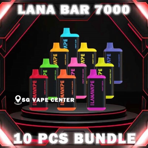 10PCS LANA BAR 7000 DISPOSABLE BUNDLE - SG VAPE CENTER SINGAPORE The 10PCS LANA BAR 7000 DISPOSABLE BUNDLE Package include : Choose 10 Pcs of LANA BAR 7K Puffs with amazing price ! Free Gift x1 FREE DELIVERY Lana Bar 7000 Puffs is disposable vape Ready stock in our sg singapore store online shop for same day delivery. This Kit is a compact and stylish kit that offers a convenient and satisfying vaping experience, it is perfect for those who prefer a simple yet stylish look. One of the standout features of the Lanabar 7000 is its flavor options. The device offers a range of flavors to choose from, each with its own unique taste profile. The flavors are well-balanced and do not contain any harsh or irritant ingredients, making for a smooth and enjoyable vaping experience. Whether you prefer sweet, fruity, or menthol flavors, This vape has something for everyone. Specification : Nicotine Strength :3% 30mg Battery Capacity : 850mAh Charing Port : Rechargeable Type-C E-liquied Capacity :10ml ⚠️LANA BAR 7000 FLAVOUR LINE UP⚠️ Yogurt Grape Yogurt Passion Fruit Yogurt Peach Mango Yogurt Watermelon Yogurt Peach Yogurt Blueberry Yogurt Aloe Yogurt Strawberry Yogurt Mango Yogurt Ribena Yogurt Orange SG VAPE COD SAME DAY DELIVERY , CASH ON DELIVERY ONLY. TAKE BULK ORDER /MORE ORDER PLS CONTACT ME :  SGVAPECENTER VIEW OUR DAILY NEWS INFORMATION VAPE : TELEGRAM CHANNEL