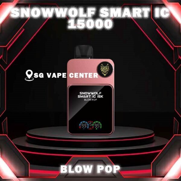 SNOWWOLF SMART IC 15000  ( 15K PUFFS ) DISPOSABLE - SG VAPE CENTER SINGAPORE The SNOWWOLF SMART IC 15000 ( 15K Puffs ) Disposable vape Ready stock in our sg singapore store online shop for same day delivery. This Kit from Snow wolf  company lasted product for singapore vapers choose and enjoy it! available 10+plus flavour! The Snow wolf Powerful To Vape Simple to use! Adjusted the best condition get the best vape experience, and Regulation Voltage ,Customize your distinctive vaping style,Just 1 click to increase 1W. Power range from 5W to 15W. When you vape every puff, there will be a circuit board light display on the backside. The SNOWWOLF LOGO is particularly three-dimensional and prominent, and the overall sense of technology is stronger! New Generation smart chip Intelligent power output, more convenient to vape. 48MHz Working frequency, faster response speed. Ultra-low Standby power consumption,Longer use time. 32-bit image processing technology,better visual effects. Specifition :  Nicotine Strength: 50mg ( 5% ) Battery Capacity: 650MAH Constant Power: 5-15W Charging Port: Type-C Super Charge: 20mins to 80% ⚠️SNOWWOLF IC 15000 FLAVOUR LINE UP⚠️ Blow Pop Blue Power Watermelon Cream Cake Double Mango Kiwi Passion Fruit Aloe Lychee Grape Meta Moon Passion Fruit Yakult Skittles Strawberry Grape Candy Strawberry Kiwi Strawberry Watermelon Taro Ice Cream Watermelon Mint Bubblegum SG VAPE COD SAME DAY DELIVERY , CASH ON DELIVERY ONLY. TAKE BULK ORDER /MORE ORDER PLS CONTACT ME :  SGVAPECENTER VIEW OUR DAILY NEWS INFORMATION VAPE : TELEGRAM CHANNEL