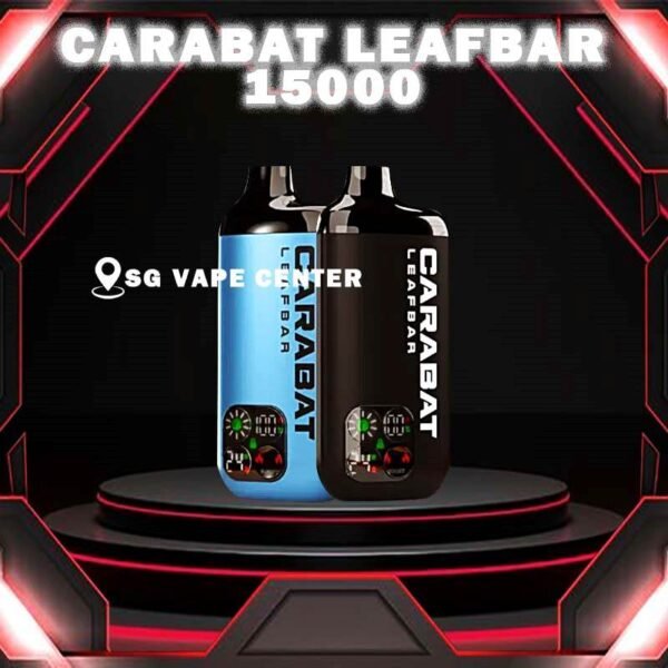 CARABAT LEAFBAR 15000 DISPOSABLE - SG VAPE CENTER SINGAPORE The CARABAT LEAFBAR 15000 DISPOSABLE VAPE Ready stock in singapore store sg online shop line up. The CARABAT LEAFBAR 15k is starter kit & prefilled cartridge pod system design,  This kit is lasted production from CARABAT VAPE company, available 10 +plus flavour for singapore vaper choose!try it now! The new carabat leafbar 15K puffs is ready stock in Singapore. The device is comes with starter kit and pod version. Battery device and flavor pod is included in starter kit package, the pod package only comes with pod. If you looking for big capacity vape device, the carabat leafbar is your first choice because it can support up to 15000 puffs per device! STARTER KIT Package Include : X1 Carabat Device X1 Prefilled Pod 15k Puffs CARTRIDGE Package Include : X1 Prefilled Pod 15k Puffs Specification : Nicotine 5 % Approx. 15000 Puffs Safety Child Lock Dual Mesh Coil Adjustable Airflow Rechargeable Battery (Type C Port) ⚠️CARABAT LEAFBAR 15000 STARTER KIT & POD FLAVOUR LINE UP⚠️ Energy Drink Vanilla Milkshake Double Guava Popcorn Caramel Rootbeer Pineapple Berry Citrus Tobacco Vanilla Blackcurrant Lychee Watermelon Splash Mango Shak Honeydew Melon Lychee Blackcurrant Mango Watermelon SG VAPE COD SAME DAY DELIVERY , CASH ON DELIVERY ONLY. TAKE BULK ORDER /MORE ORDER PLS CONTACT ME :  SGVAPECENTER VIEW OUR DAILY NEWS INFORMATION VAPE : TELEGRAM CHANNEL