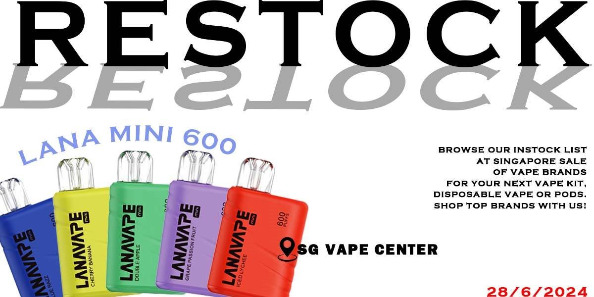 RESTOCK - LANA MINI 600 PUFFS - 28/6/2024 Welcome to our online vape store in Singapore,The #1 destination for all your vaping needs! We offer a wide selection of the latest world class vape devices,pods,and disposable that area always in stock and ready to ship in singapore for vape delivery. Next I will introduce to you which are the best-selling vapes that we restock today! RESTOCK - LANA MINI 600 PUFFS - 28/6/2024 Ready stock at Singapore sg shop on sale for same day delivery. Juicy Grape Peach Oolong Tea Tieguanyin Tea Mineral Water Lemon Cola Blue Razz Peppermint Iced Lychee Iced Mango Strawberry Watermelon Strawberry Kiwi Cherry Banana Double Apple Watermelon Bubblegum Pina Colada Triple Mango Triple Melon Grape Passion Fruit Strawberry Energy For RESTOCK - LANA MINI 600 PUFFS - 28/6/2024 vape product available at SG VAPE SHOP here, get it now with us and same day delivery! TAKE BULK ORDER /MORE ORDER PLS CONTACT ME :  SGVAPECENTER VIEW OUR DAILY NEWS INFORMATION VAPE : TELEGRAM CHANNEL