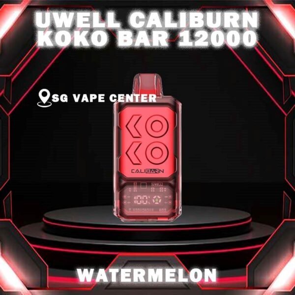 CALIBURN KOKO BAR 12000 DISPOSABLE - SG VAPE CENTER SINGAPORE The Uwell Caliburn Koko Bar 12000 Puffs Vape Ready stock at Singapore sg shop on sale for same day delivery. The Caliburn BAR 12k puffs is a revolutionary disposable vape that has taken the vaping industry by storm. This powerful and feature-rich device boasts an impressive array of specifications and capabilities, making it an attractive choice for both novice and experienced vapers alike. In this in-depth review, we’ll explore the various aspects of the Caliburn BAR S12000, providing you with all the information you need to make an informed decision about whether this disposable vape is the right fit for your vaping needs. Specifications: Battery Capacity: 800 mAh E-Liquid Capacity: 20 mL Nicotine Strength: 5% (50 mg/mL) Power Modes: Boost Mode (22W) and Regular Mode (16W) Coil: Dual 1.2-ohm coil (UWELL’s patented Flagship Dual Coil atomization system) Puff Count: Up to 12,000 puffs Charging: USB Type-C charging port Airflow: Adjustable airflow control Display: Smart LED screen with multiple animations ⚠️UWELL CALIBURN KOKO BAR 12000 FLAVOUR LINE UP⚠️ Watermelon Watermelon Pineapple Strawberry Vanilla Custard Tobacco Triple Melon Mango Mango Pudding Oat Flakes Plum Guava Lime Lychee Apple Snow Pear SG VAPE COD SAME DAY DELIVERY , CASH ON DELIVERY ONLY. TAKE BULK ORDER /MORE ORDER PLS CONTACT ME :  SGVAPECENTER VIEW OUR DAILY NEWS INFORMATION VAPE : TELEGRAM CHANNEL