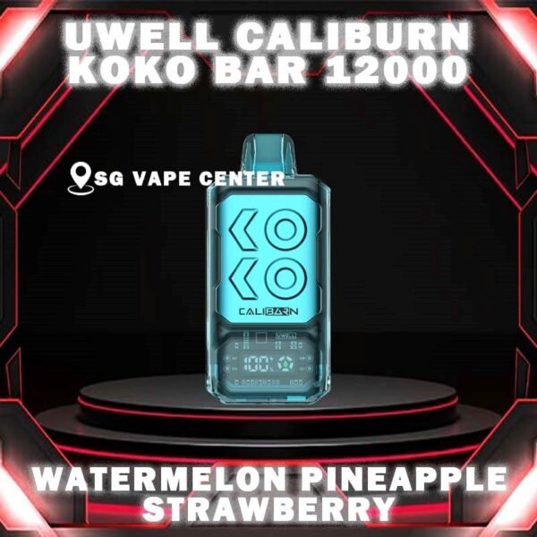 CALIBURN KOKO BAR 12000 DISPOSABLE - SG VAPE CENTER SINGAPORE The Uwell Caliburn Koko Bar 12000 Puffs Vape Ready stock at Singapore sg shop on sale for same day delivery. The Caliburn BAR 12k puffs is a revolutionary disposable vape that has taken the vaping industry by storm. This powerful and feature-rich device boasts an impressive array of specifications and capabilities, making it an attractive choice for both novice and experienced vapers alike. In this in-depth review, we’ll explore the various aspects of the Caliburn BAR S12000, providing you with all the information you need to make an informed decision about whether this disposable vape is the right fit for your vaping needs. Specifications: Battery Capacity: 800 mAh E-Liquid Capacity: 20 mL Nicotine Strength: 5% (50 mg/mL) Power Modes: Boost Mode (22W) and Regular Mode (16W) Coil: Dual 1.2-ohm coil (UWELL’s patented Flagship Dual Coil atomization system) Puff Count: Up to 12,000 puffs Charging: USB Type-C charging port Airflow: Adjustable airflow control Display: Smart LED screen with multiple animations ⚠️UWELL CALIBURN KOKO BAR 12000 FLAVOUR LINE UP⚠️ Watermelon Watermelon Pineapple Strawberry Vanilla Custard Tobacco Triple Melon Mango Mango Pudding Oat Flakes Plum Guava Lime Lychee Apple Snow Pear SG VAPE COD SAME DAY DELIVERY , CASH ON DELIVERY ONLY. TAKE BULK ORDER /MORE ORDER PLS CONTACT ME :  SGVAPECENTER VIEW OUR DAILY NEWS INFORMATION VAPE : TELEGRAM CHANNEL