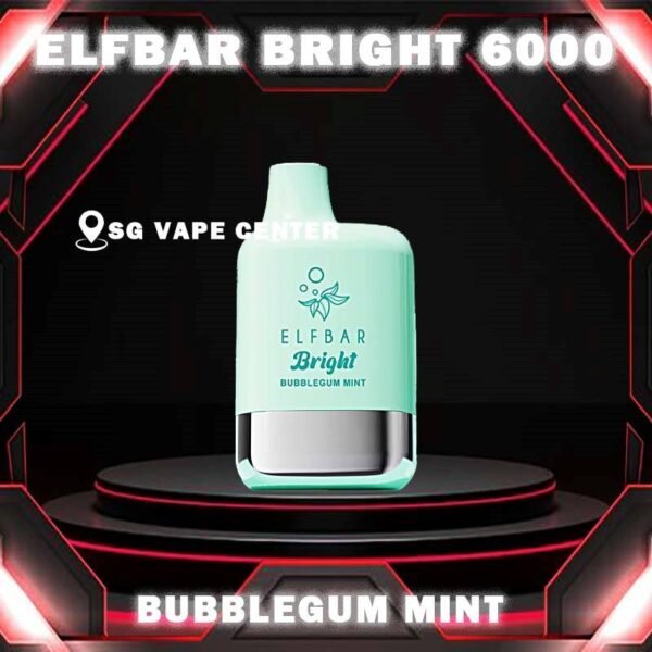 ELFBAR BRIGHT 6000 ( 6K ) DISPOSABLE - SG VAPE CENTER SINGAPORE The Elfbar Bright 6000 Puffs Disposable vape ready stock in our sg singapore store online shop for same day delivery. Feel the elfbar bright 6k combination of power and flavor. With QUAQ MESH, every puff unleashes a powerful throat hit bursting with flavor. Fresh Taste, Fresh Vibes! Newest flavor lineup yet. Indulge in rich, satisfying tastes that make every inhale a delight. Try it now ELF BAR BRIGHT! Note: Battery power shall not be released normally when the ambient temperature is lower than -5℃. We suggest before the activation, this product shall be left in a warm environment for about three days to restore battery discharge capacity. Specification : Puff: 6000 Puffs Nicotine Strength: 50mg / 5% Battery Capacity: 400mAh Charging Port: Type-C Rechargeable ⚠️ELFBAR BRIGHT 6000 FLAVOUR LIST⚠️ Apple Strawberry Mango Bubblegum Mint Double Peach Mango Watermelon Double Strawberry Ice Cream Double Strawberry Juicy Peach Fanta Lemon Cola Lychee Grape Honeydew Mixed Kiwi Passion Strawberry Grape Bubblegum SG VAPE COD SAME DAY DELIVERY , CASH ON DELIVERY ONLY. TAKE BULK ORDER /MORE ORDER PLS CONTACT ME :  SGVAPECENTER VIEW OUR DAILY NEWS INFORMATION VAPE : TELEGRAM CHANNEL