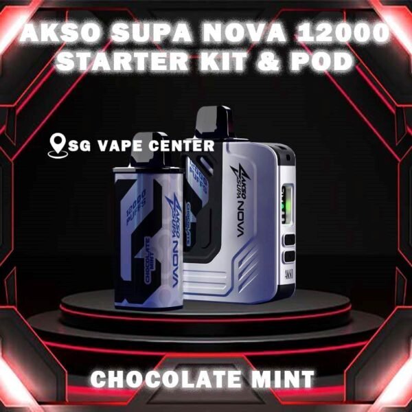 AKSO SUPA NOVA 12000 STARTER KIT & PREFILLED POD - SG VAPE CENTER SINGAPORE The AKSO SUPA NOVA 12000 puffs disposable vape is Starter Kit & Prefilled Pod design ,ready stock in our sg singapore store online shop for same day delivery. Introducing the AKSO Supa Nova 12k closed pod disposable vape, crafted for flexibility and ease of use. It features adjustable wattage ranging from 10W to 20W, allowing users to customize their vaping experience. Safety is paramount with a child lock and a rechargeable battery equipped with anti-overcharge and auto cut-off systems. Monitoring your vape is simple with liquid and battery indicators, ensuring you're always informed. Adjust the airflow to your liking and enjoy up to 12,000 puffs per cartridge. Plus, it's compatible with cartridges from the Akso Supa Pro series, offering compatibility and versatility for vapers. Designed with user safety and convenience in mind. It features a child lock mechanism where activation and deactivation require pressing any button for 3 seconds, preventing accidental operation. The rechargeable battery includes anti-overcharge protection and an auto cut-off system, ensuring prolonged battery lifespan and safe charging practices. NOTE: AKSO SUPA NOVA 12K KIT & POD COMPATIBLE WITH AKSO SUPA PRO 12K KIT & POD. Specifications : Puff: 12000 Puffs Nicotine Strength: 5% Adjustable wattage : 10W to 20W Liquid and battery indicator Charging Port: 650 mAh Rechargeable Type-C ⚠️AKSO SUPA NOVA 12000 FLAVOUR LINE UP⚠️ Blackcurrant Butter Mint Candy Chocolate Mint Honeydew Mango Oat Crunch Sirap Bandung Strawberry Banana Custard Strawberry Mango Strawberry Yam Cheese Vanilla Tobacco Apple Custard Milk Caramel Passion Soursop Mango Cranberry Grape Watermelon Gummy Mango Passion Grape SG VAPE COD SAME DAY DELIVERY , CASH ON DELIVERY ONLY. TAKE BULK ORDER /MORE ORDER PLS CONTACT ME :  SGVAPECENTER VIEW OUR DAILY NEWS INFORMATION VAPE : TELEGRAM CHANNEL