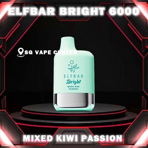 ELFBAR BRIGHT 6000 ( 6K ) DISPOSABLE - SG VAPE CENTER SINGAPORE The Elfbar Bright 6000 Puffs Disposable vape ready stock in our sg singapore store online shop for same day delivery. Feel the elfbar bright 6k combination of power and flavor. With QUAQ MESH, every puff unleashes a powerful throat hit bursting with flavor. Fresh Taste, Fresh Vibes! Newest flavor lineup yet. Indulge in rich, satisfying tastes that make every inhale a delight. Try it now ELF BAR BRIGHT! Note: Battery power shall not be released normally when the ambient temperature is lower than -5℃. We suggest before the activation, this product shall be left in a warm environment for about three days to restore battery discharge capacity. Specification : Puff: 6000 Puffs Nicotine Strength: 50mg / 5% Battery Capacity: 400mAh Charging Port: Type-C Rechargeable ⚠️ELFBAR BRIGHT 6000 FLAVOUR LIST⚠️ Apple Strawberry Mango Bubblegum Mint Double Peach Mango Watermelon Double Strawberry Ice Cream Double Strawberry Juicy Peach Fanta Lemon Cola Lychee Grape Honeydew Mixed Kiwi Passion Strawberry Grape Bubblegum SG VAPE COD SAME DAY DELIVERY , CASH ON DELIVERY ONLY. TAKE BULK ORDER /MORE ORDER PLS CONTACT ME :  SGVAPECENTER VIEW OUR DAILY NEWS INFORMATION VAPE : TELEGRAM CHANNEL