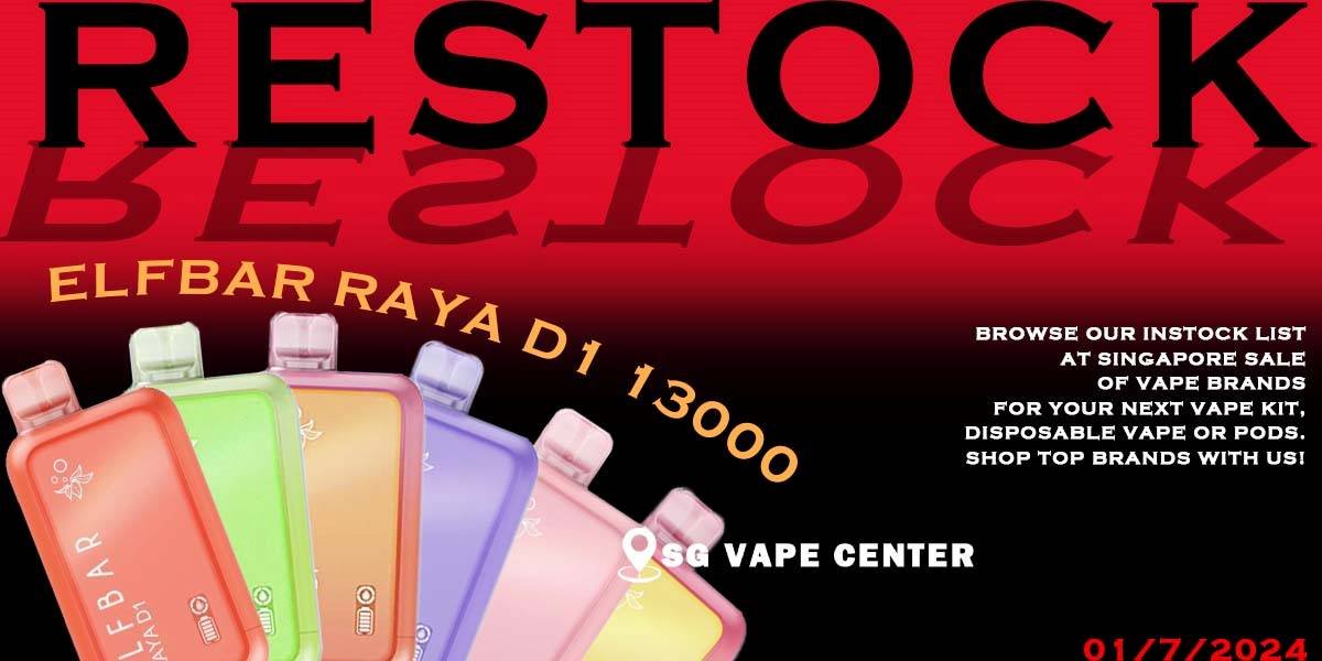 RESTOCK - 01/7/2024 - ELFBAR RAYA D1 13000 PUFFS - SG VAPE CENTER ELF BAR RAYA D1 13000 PUFFS-01072024 RESTOCK – ELFBAR RAYA 13000 PUFFS VAPE Welcome to our online vape store in Singapore,The #1 destination for all your vaping needs! We offer a wide selection of the latest world class vape devices,pods,and disposable that area always in stock and ready to ship in singapore for vape delivery. Next I will introduce to you which are the best-selling vapes that we restock today! RESTOCK - ELF BAR RAYA D1 13000 PUFFS-01072024 Ready stock at Singapore sg shop on sale for same day delivery. Apple Orange Bubblegum Cola Kiwi Guava Grape Lychee Juicy Peach Mango Lychee Bubblegum Mango Strawberry Ice Cream Masam Bubblegum Mix Berries Peach Lychee Blackcurrant Ribena Lychee Solero Strawberry Guava For RESTOCK ELFBAR 13K PUFFS-01072024 vape product available at SG VAPE SHOP here, get it now with us and same day delivery! TAKE BULK ORDER /MORE ORDER PLS CONTACT ME : SGVAPECENTER VIEW OUR DAILY NEWS INFORMATION VAPE : TELEGRAM CHANNEL